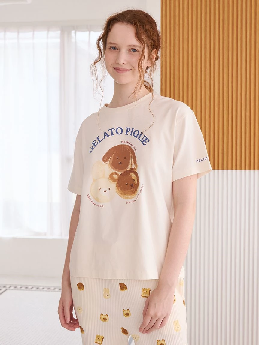 動物麵包圖案T-shirt PWCT264333