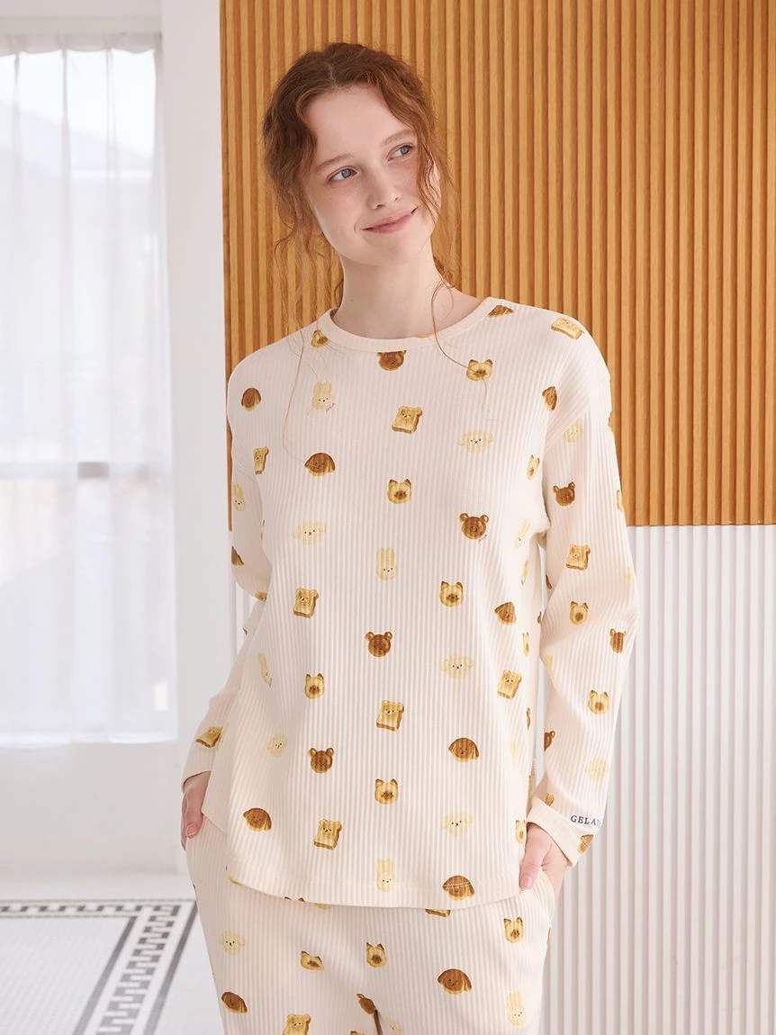 動物麵包印花長袖T-shirt PWCT264334