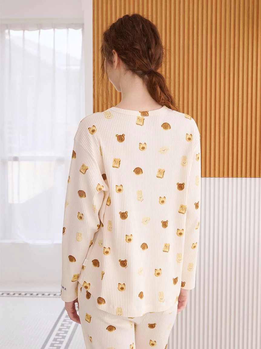 動物麵包印花長袖T-shirt PWCT264334