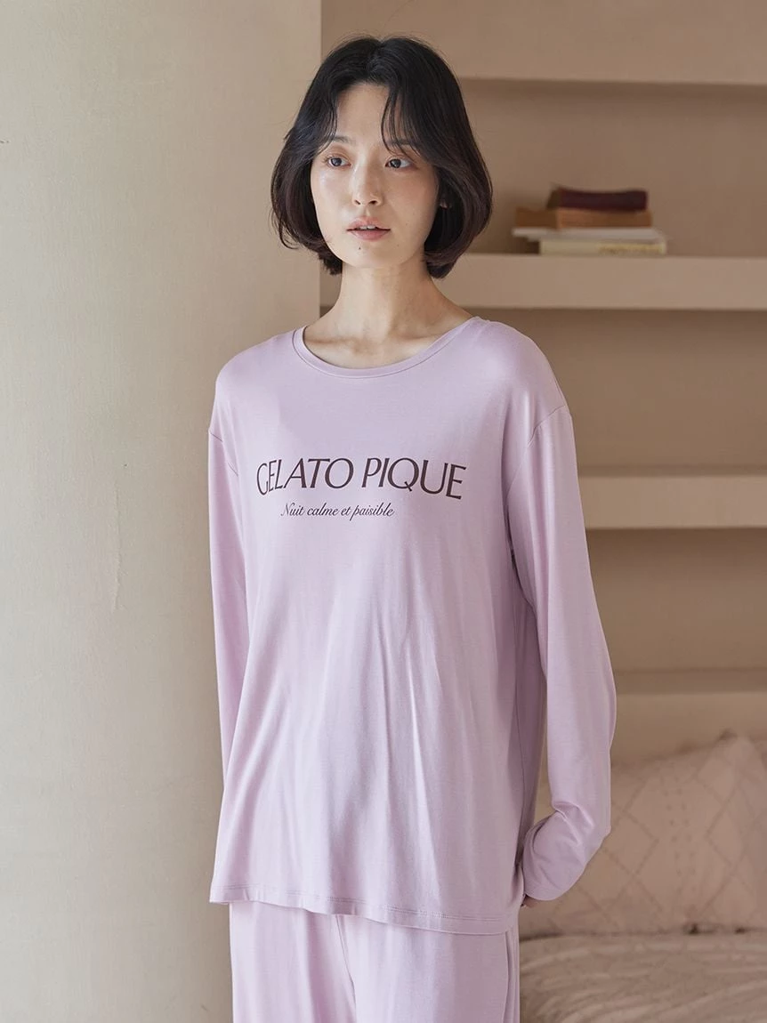 嫘縈Logo長袖T-Shirt PWCT265253