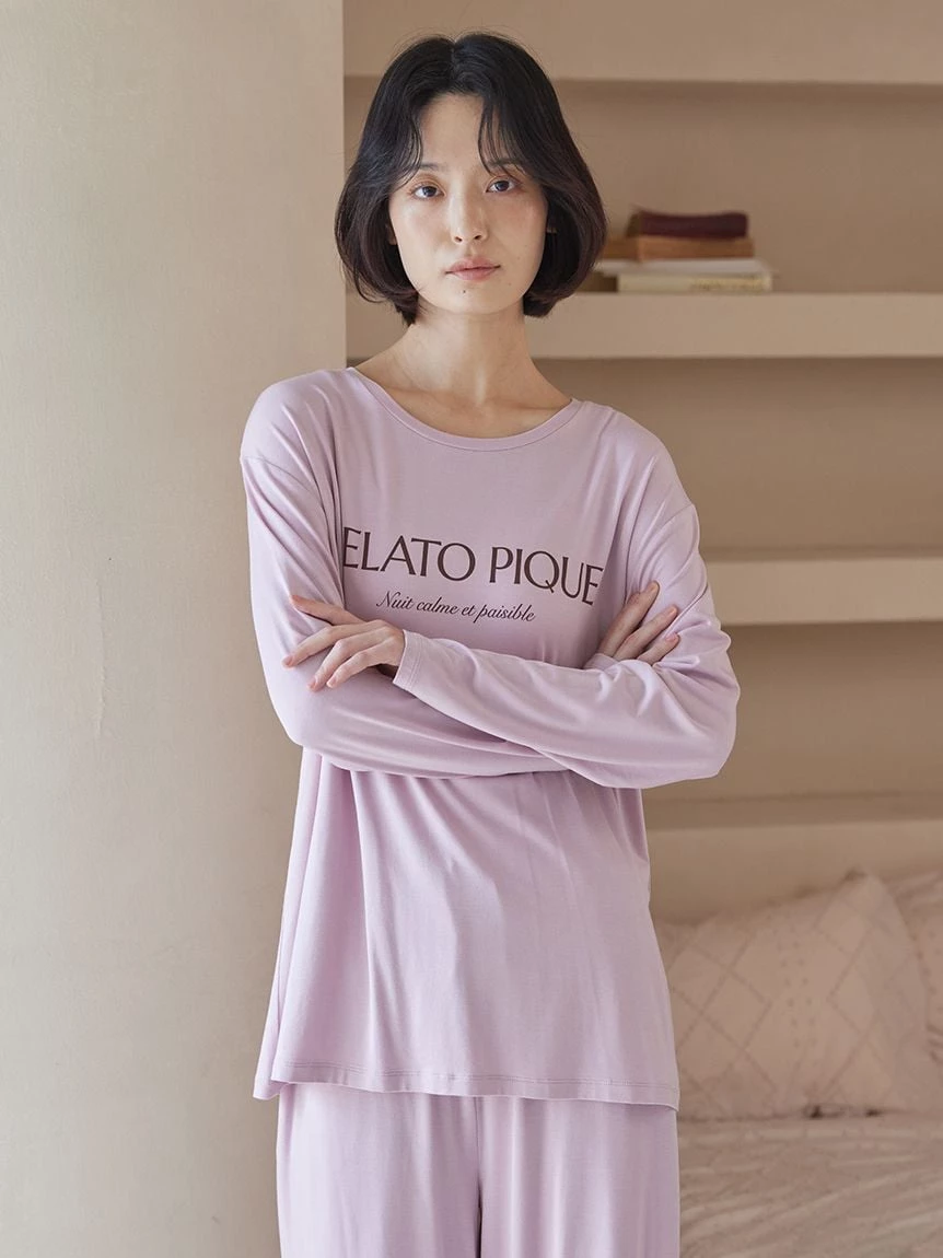 嫘縈Logo長袖T-Shirt PWCT265253