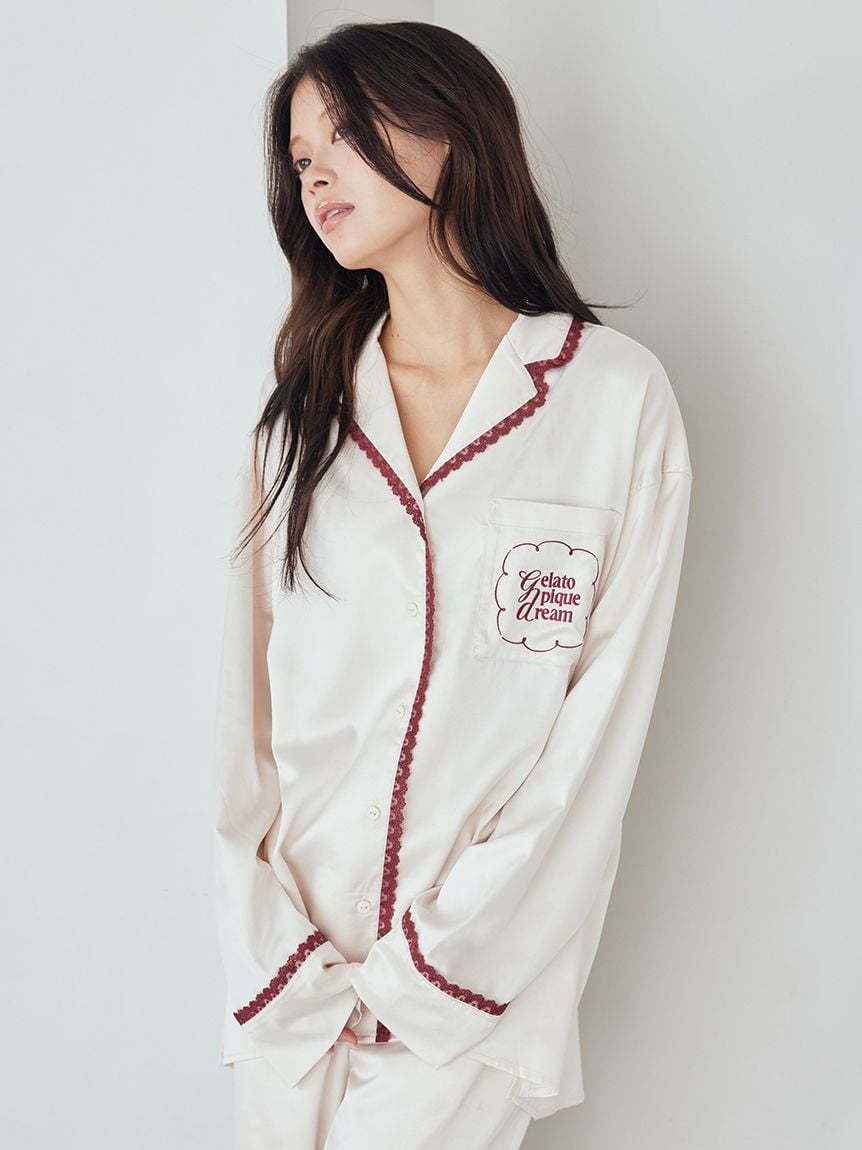 蕾絲緞面襯衫 PWFT255264