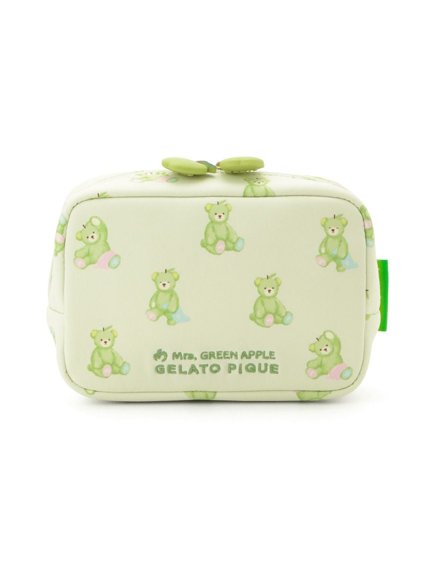 【Mrs. GREEN APPLE】滿版印花收納包 PWGB265525-GRN