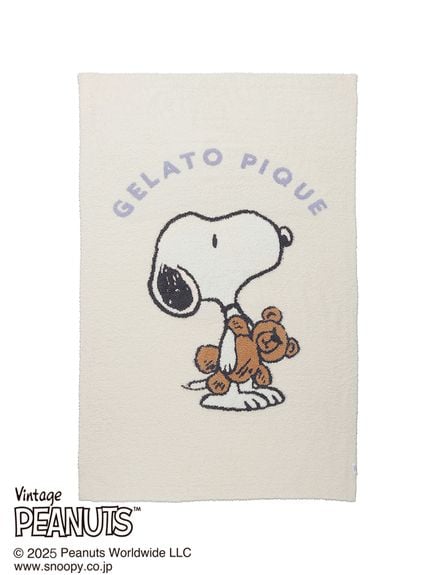 【PEANUTS】SNOOPY×BEAR 提花毛毯 PWGG251524-OWHT