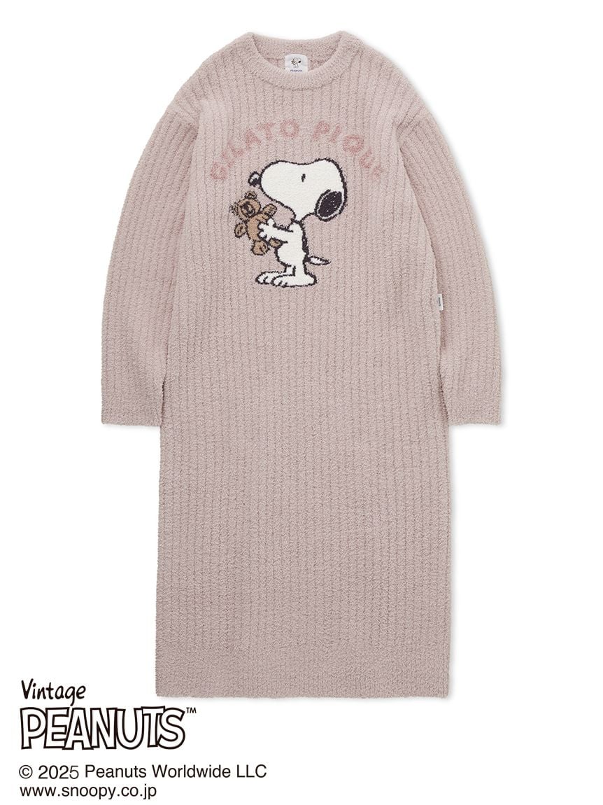 【PEANUTS】SNOOPY×BEAR 提花連身睡衣裙 PWNO251034-PNK