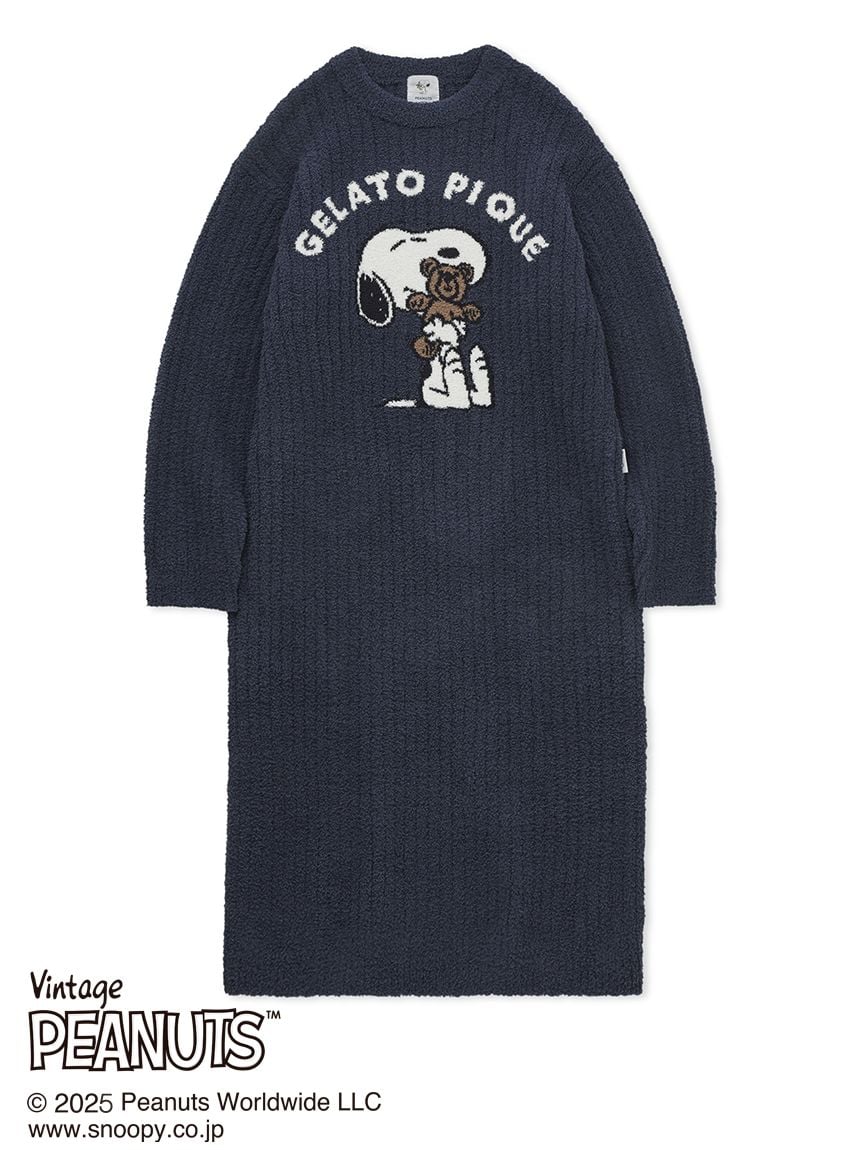 【PEANUTS】SNOOPY×BEAR 提花連身睡衣裙 PWNO251034-NVY