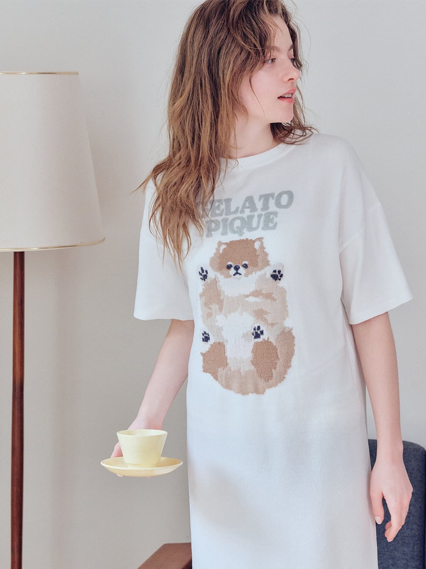 狗狗提花連身睡衣裙 PWNO261091