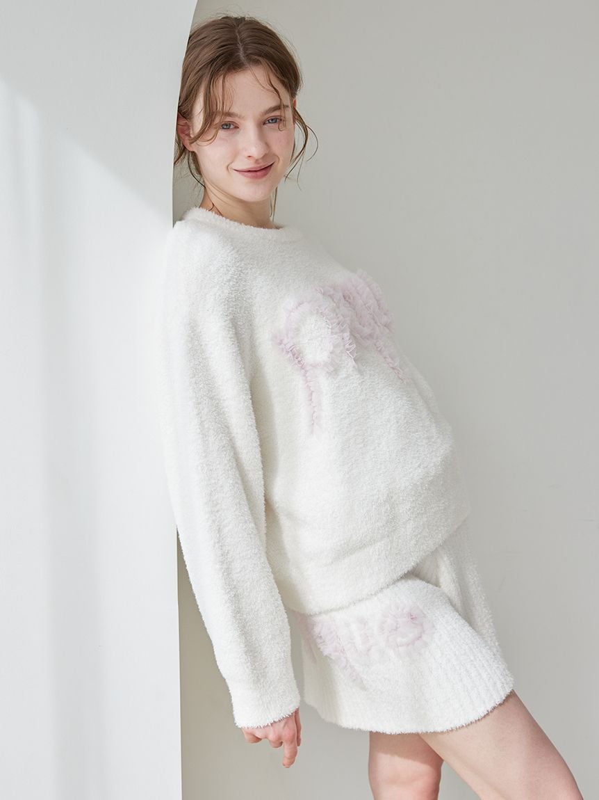 荷葉邊LOGO羅紋喇叭短褲 PWNP261082