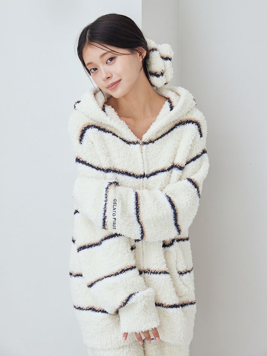 GELATO條紋連帽外套 PWNT255065