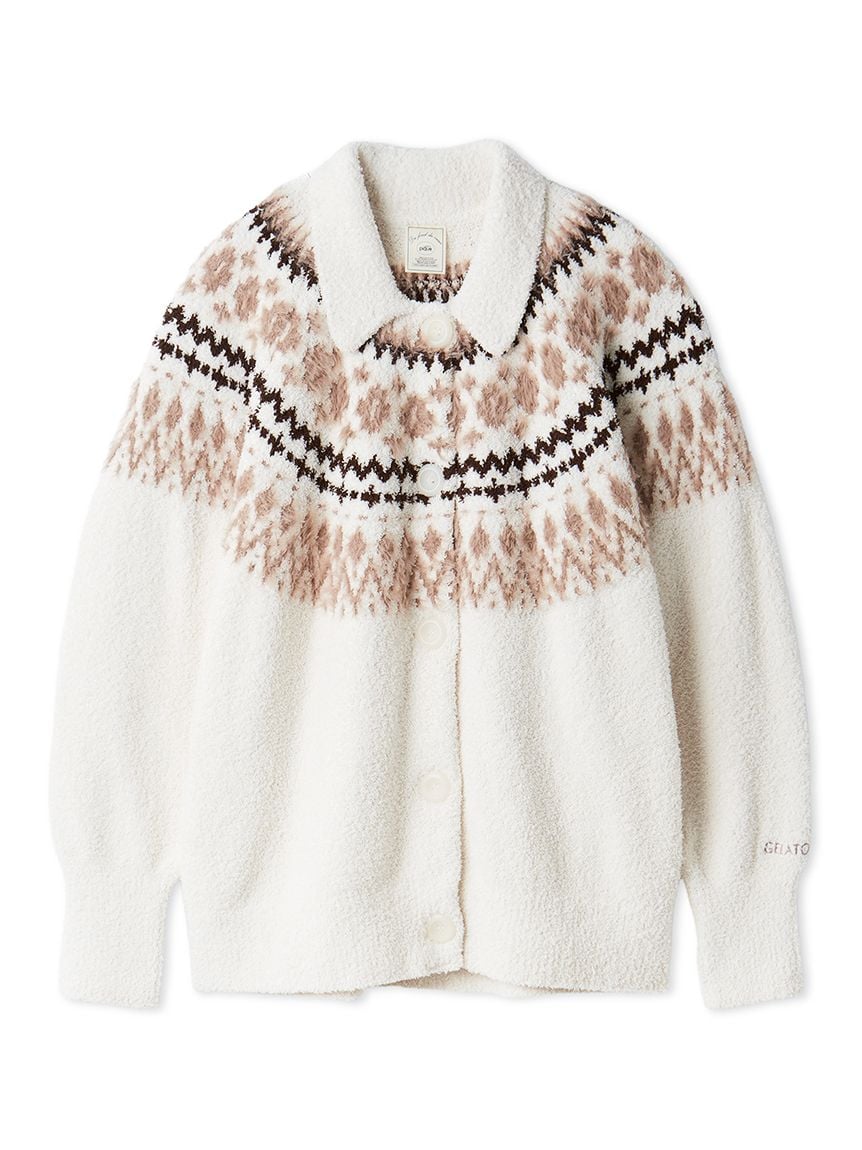 北歐圖騰針織開襟衫 PWNT255140