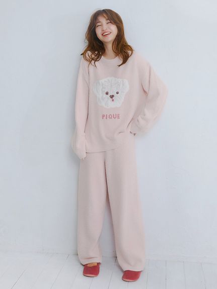 Meringue DOG提花針織上衣＆長褲SET PWNT255149