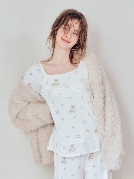 羽毛質感針織開襟衫 PWNT261041