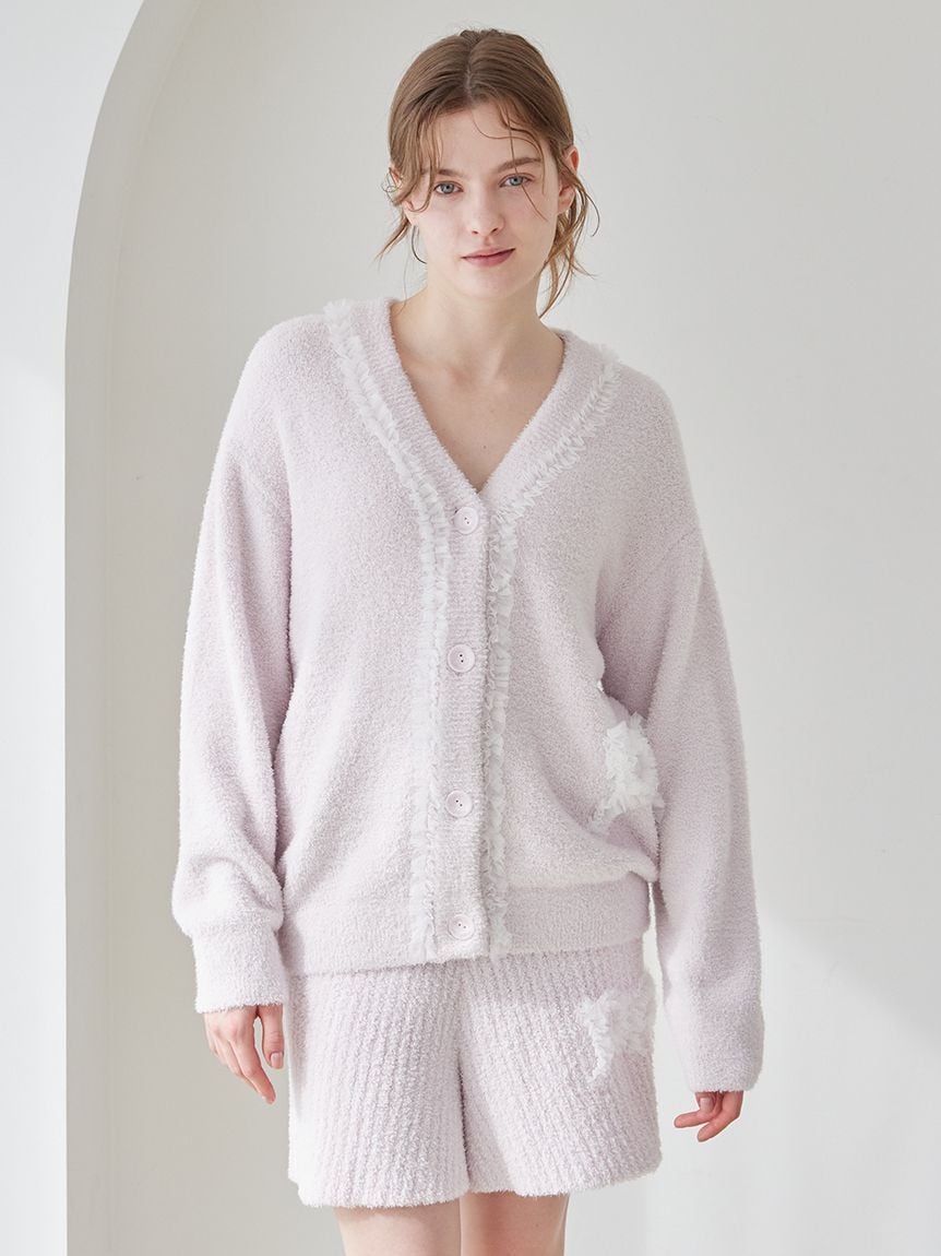 荷葉邊LOGO開襟衫 PWNT261081