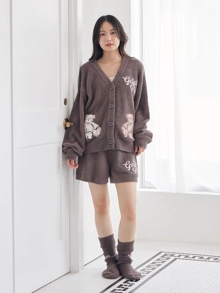 熊熊提花開襟衫 PWNT264101