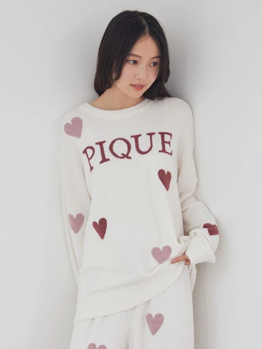 HOT SMOOTHIE愛心提花上衣 PWNT264125