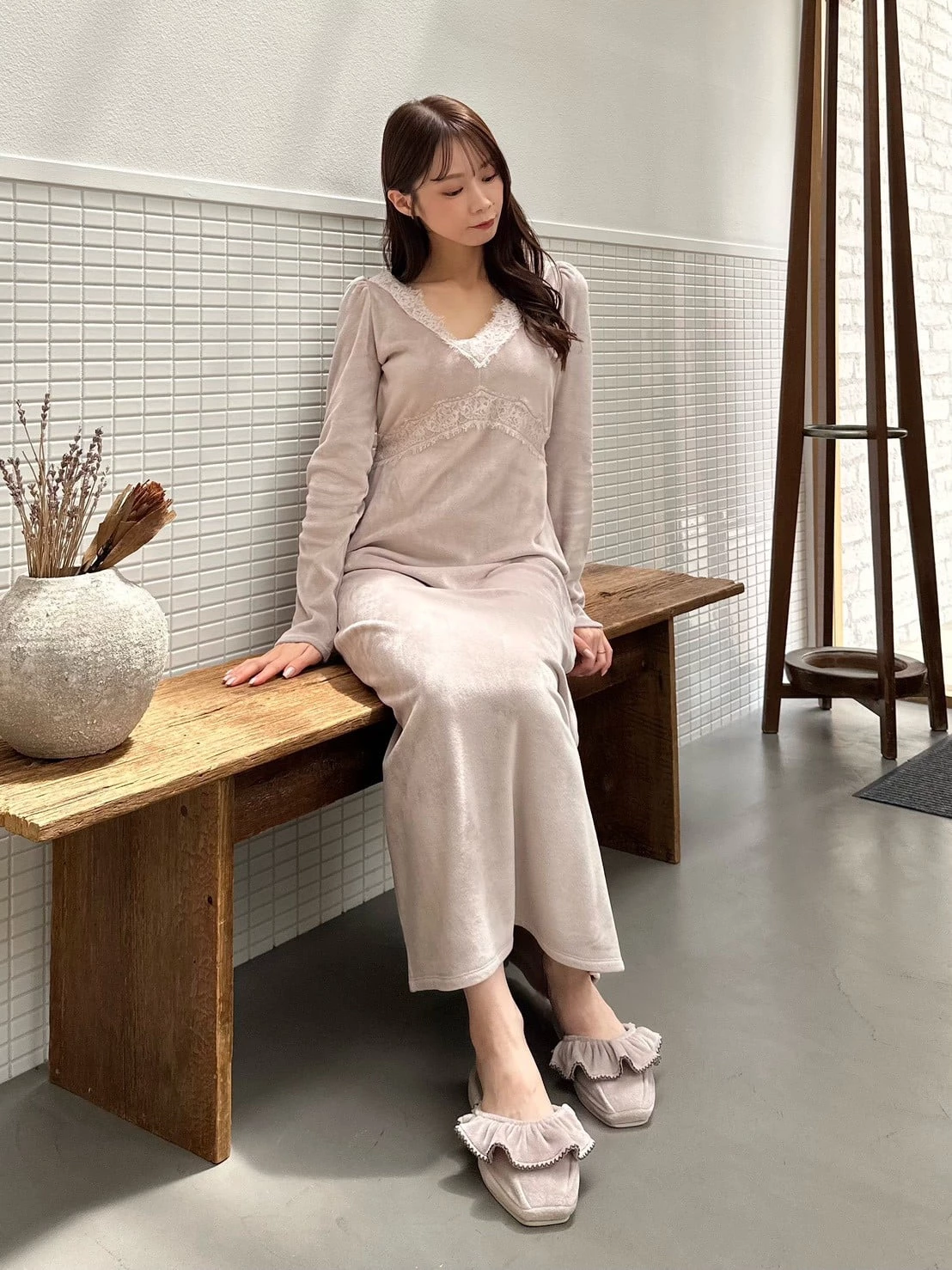 【IFMC.®】絲滑刷毛附罩杯連身裙 SHCO264077