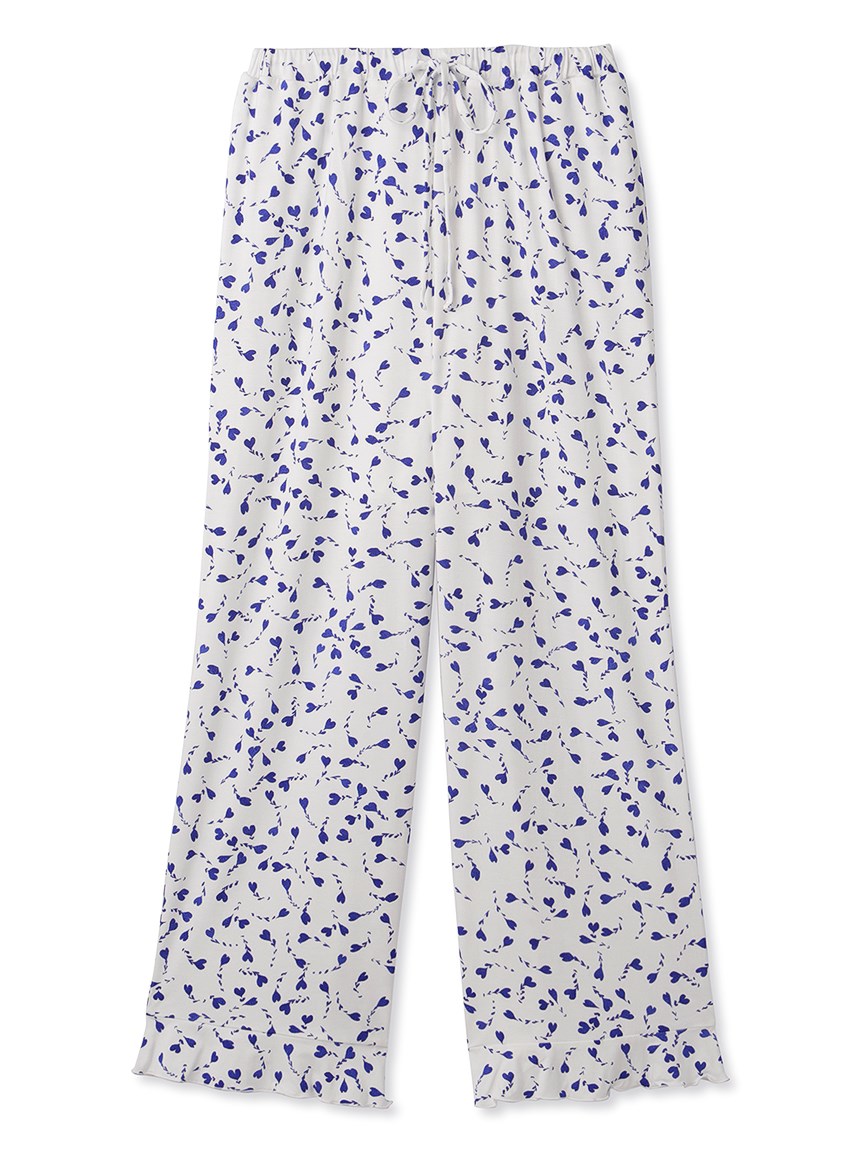 【Eco Rayon】印花捲邊長褲 SHCP234010-BLU