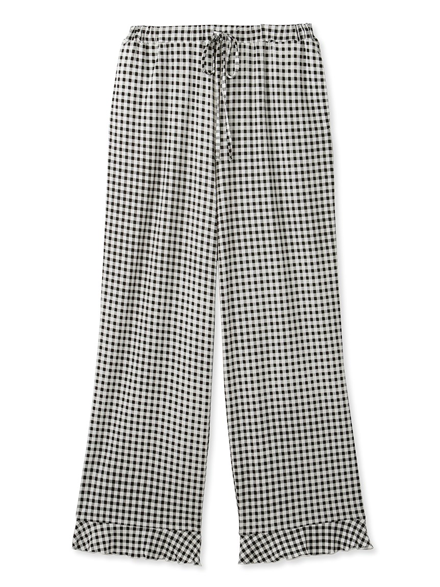 【Eco Rayon】印花捲邊長褲 SHCP234010-CHECK