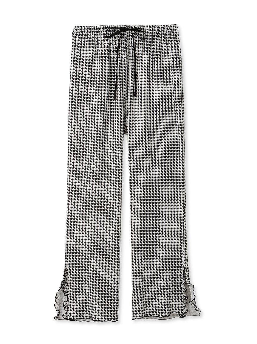 【Moispro】木耳滾邊印花長褲 SHCP234076-CHECK