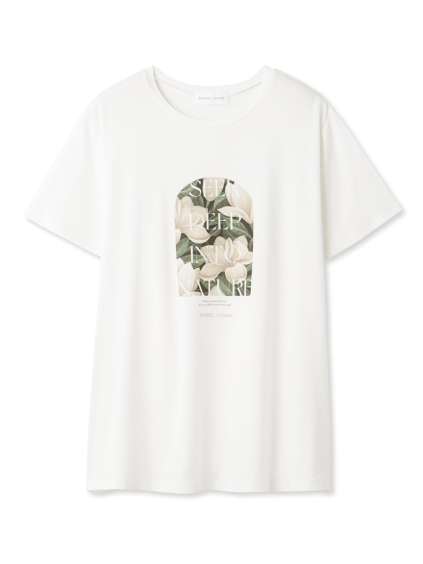 【Eco Rayon】花卉寫真T-Shirt SHCT234017-GRN