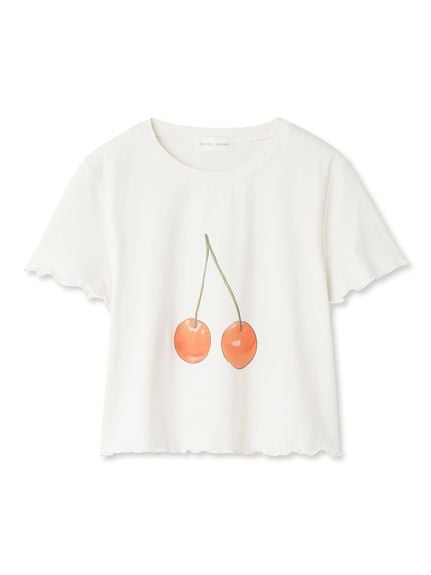 【Moispro】單圖印花捲邊T-Shirt SHCT242064-IVR