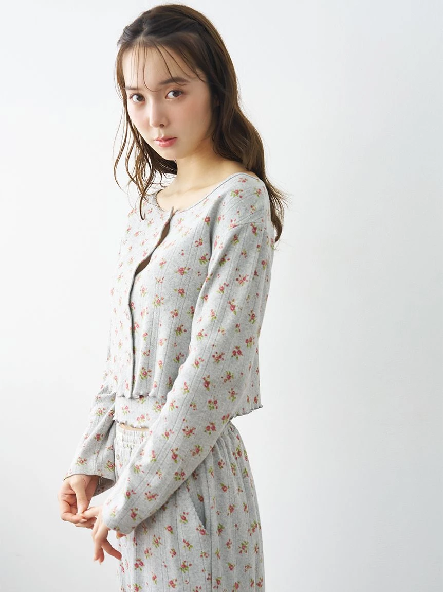 Pointelle印花針織開襟衫 SHCT264102