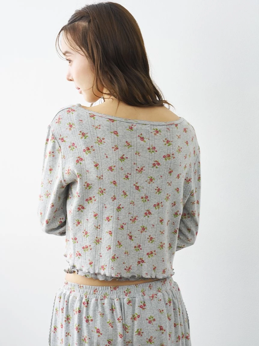 Pointelle印花針織開襟衫 SHCT264102