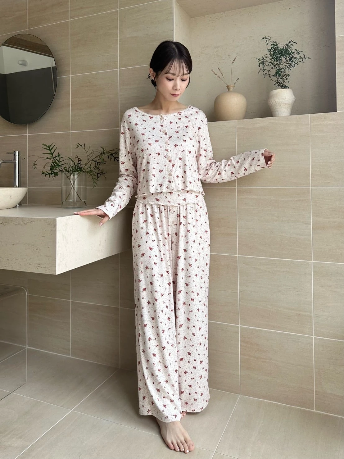 Pointelle印花針織開襟衫 SHCT264102