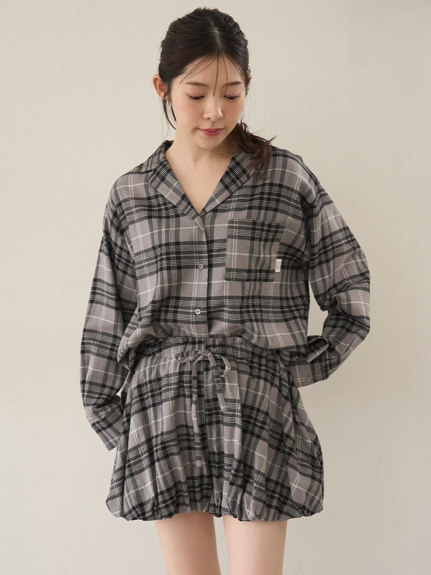 格紋氣球剪裁褲 SHFP261052