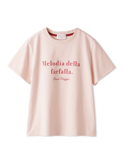 字母印花棉質混紡T-Shirt  SWCT242115-PNK