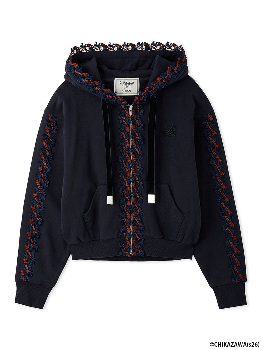 【SNIDEL×近沢レース店】聯名連帽上衣 SWCT264120-NVY