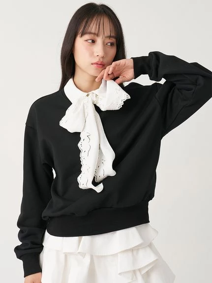 刺繡蝴蝶結休閒上衣 SWCT264254