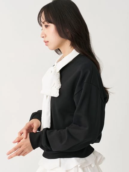 刺繡蝴蝶結休閒上衣 SWCT264254