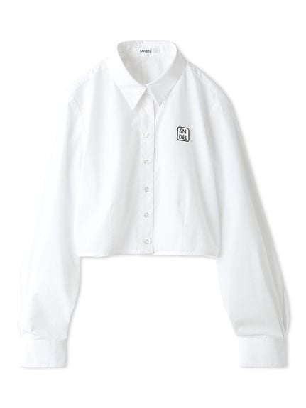 LOGO短版襯衫 SWFB244239-WHT
