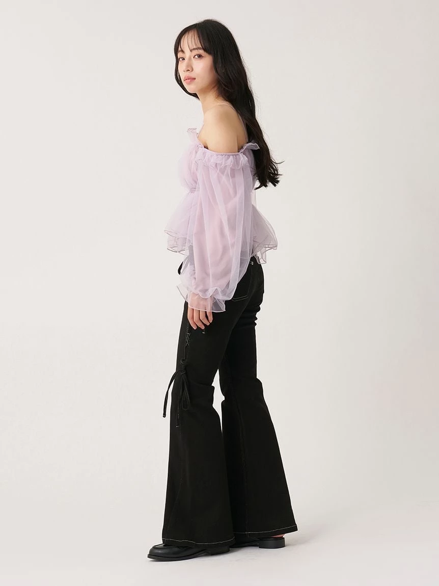 露肩褶皺上衣 SWFB264201