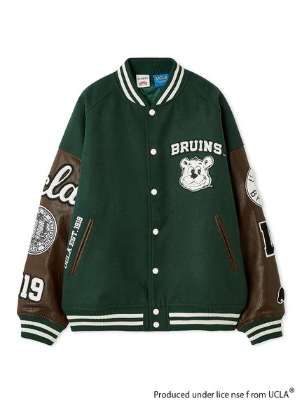 【UCLA/NUTMEG】聯名學院風棒球外套 SWFJ254158-GRN