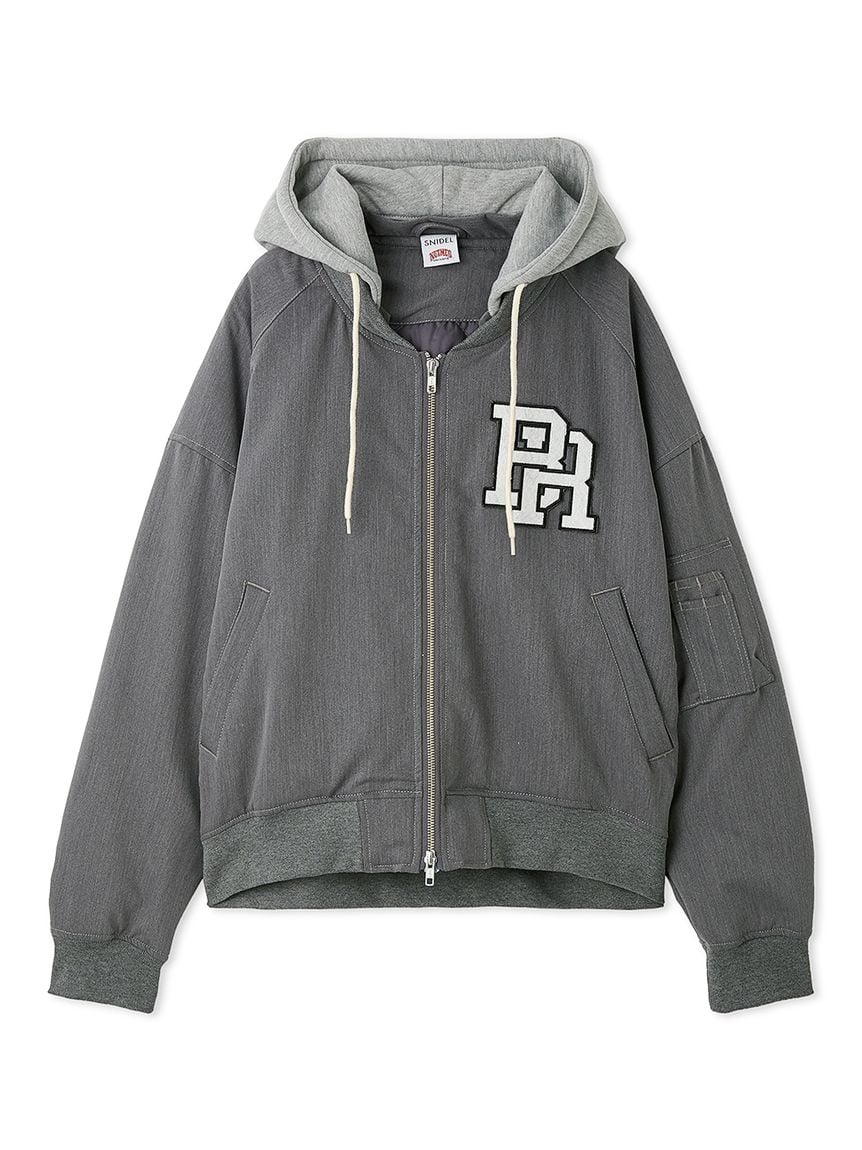 【NUTMEG】聯名連帽MA-1飛行外套 SWFJ254159-GRY