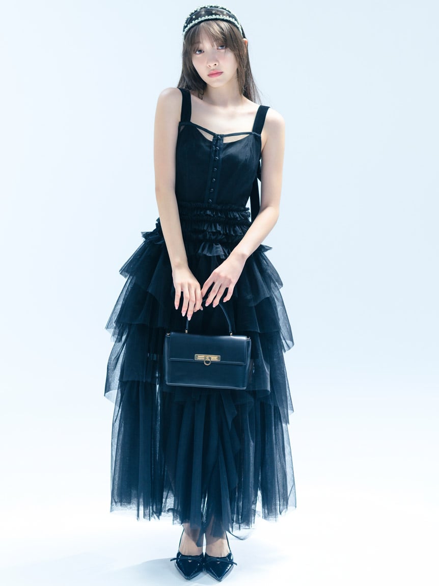 網紗多層次澎感連身裙 SWFO255095