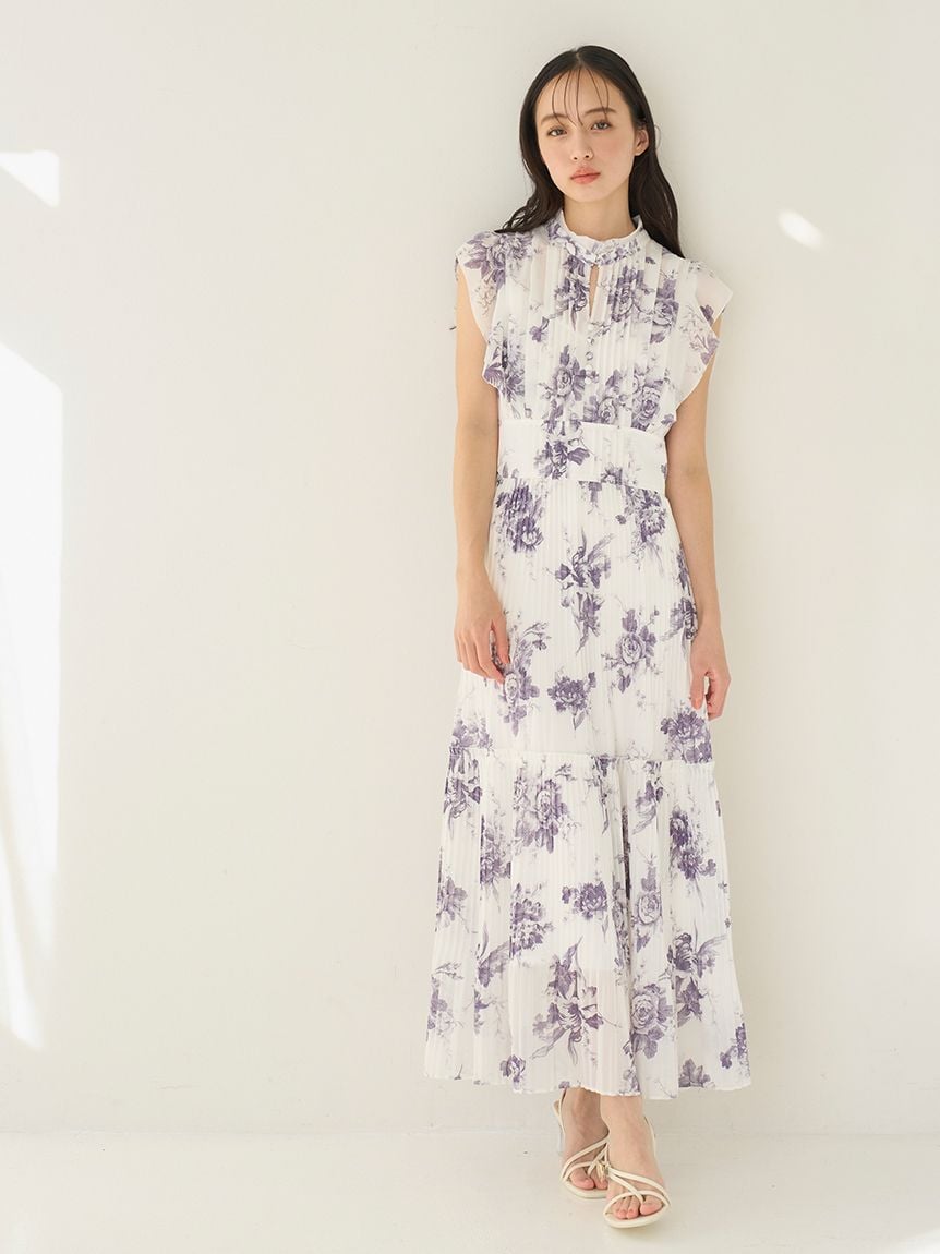 Sustainable印花百褶連身裙 SWFO261103