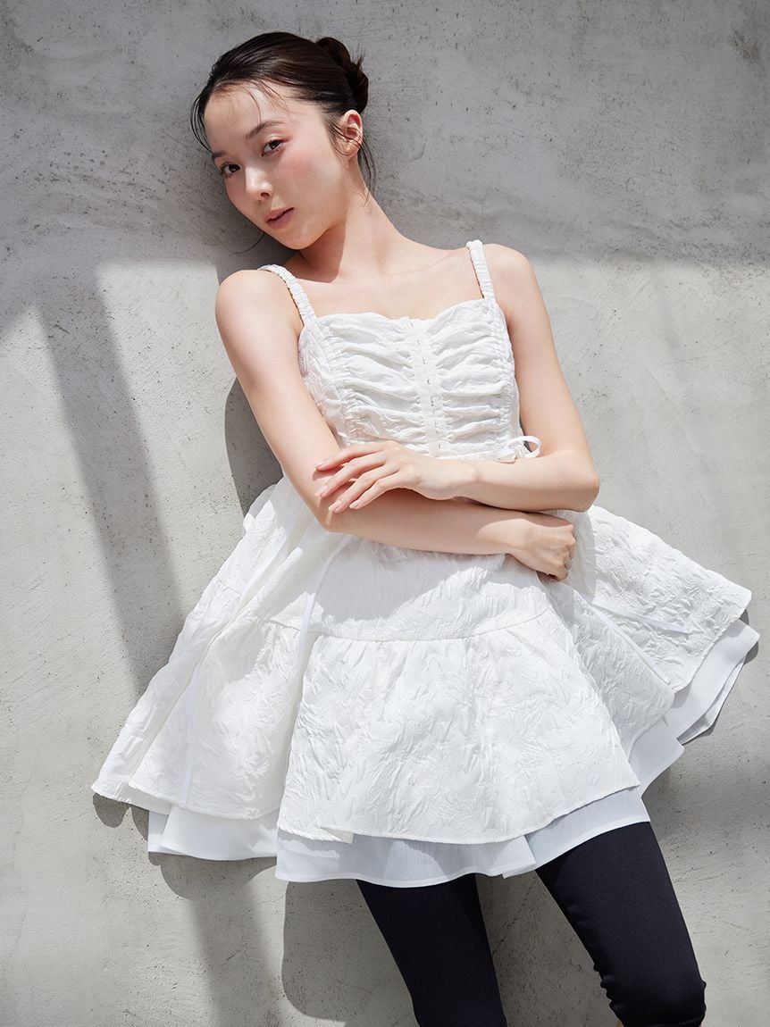 【Chacott】聯名提花迷你連身裙 SWFO261110