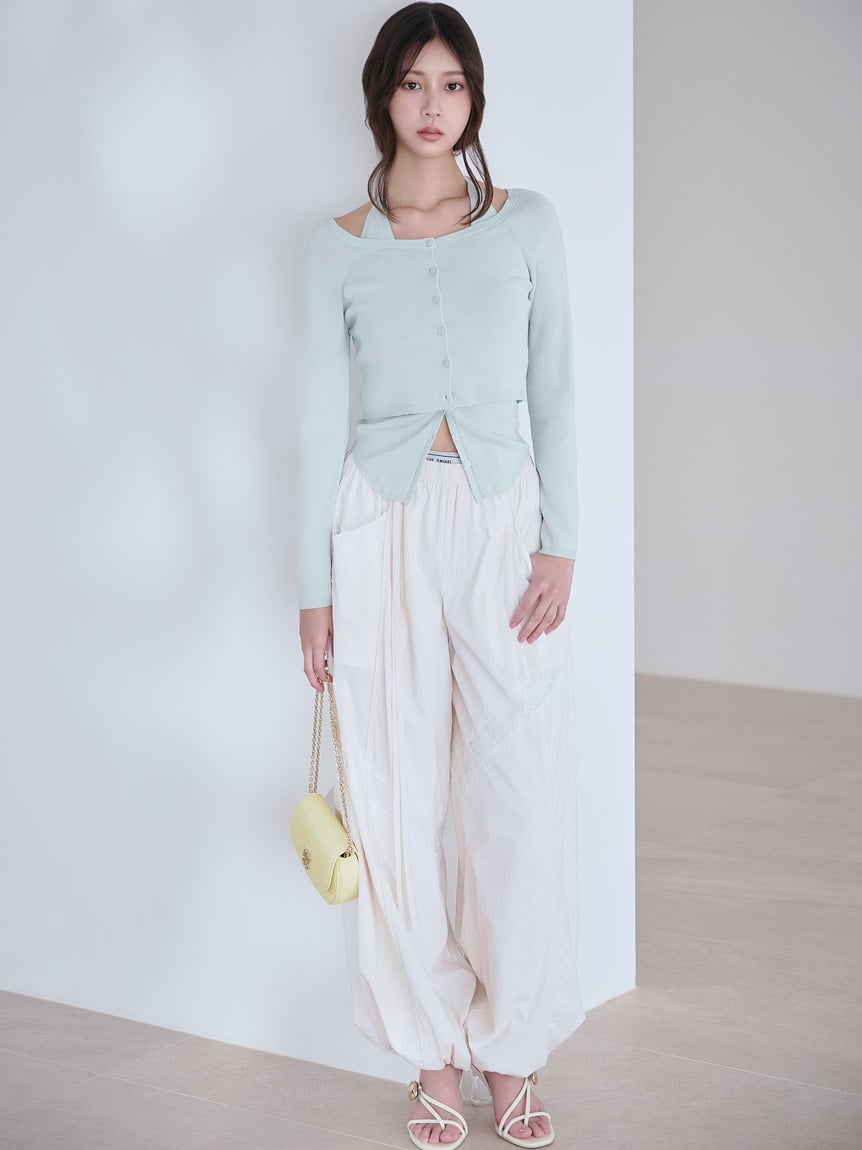 【Chacott】聯名尼龍蕾絲長褲 SWFP261106