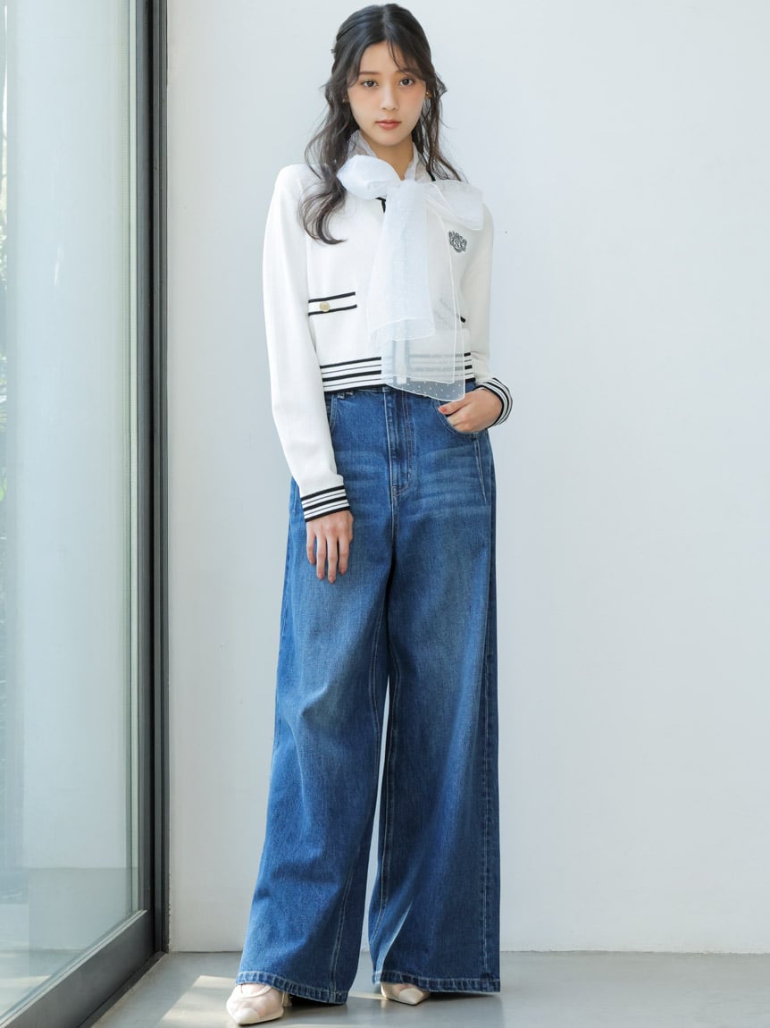 【Kuroki denim】高腰寬版牛仔褲 SWFP262125