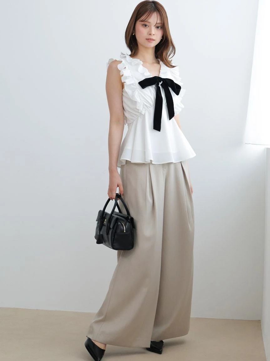 【Washable】打褶寬褲 SWFP264264