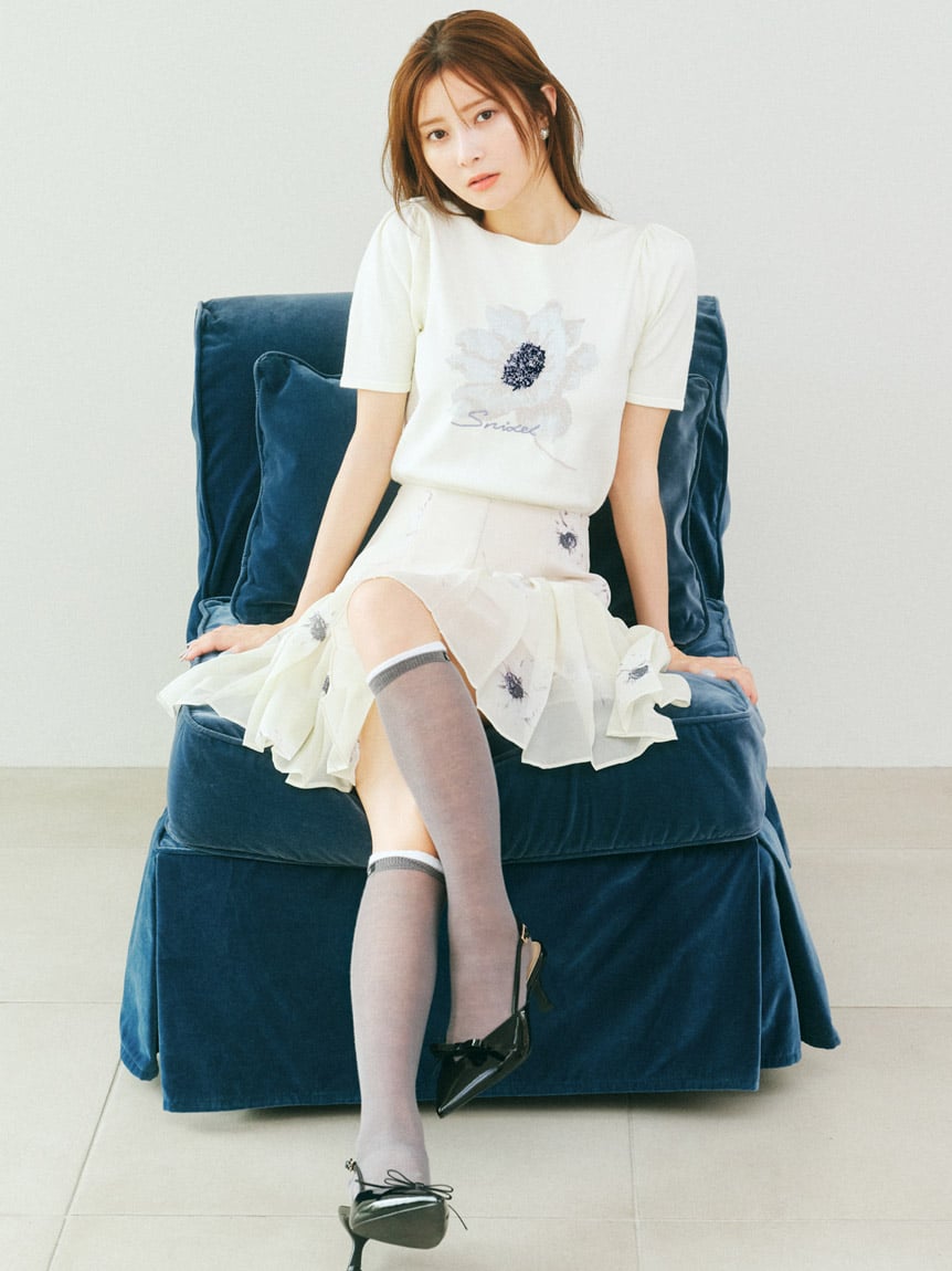 【FLOWER COLLECTION】印花迷你短裙 SWFS254334