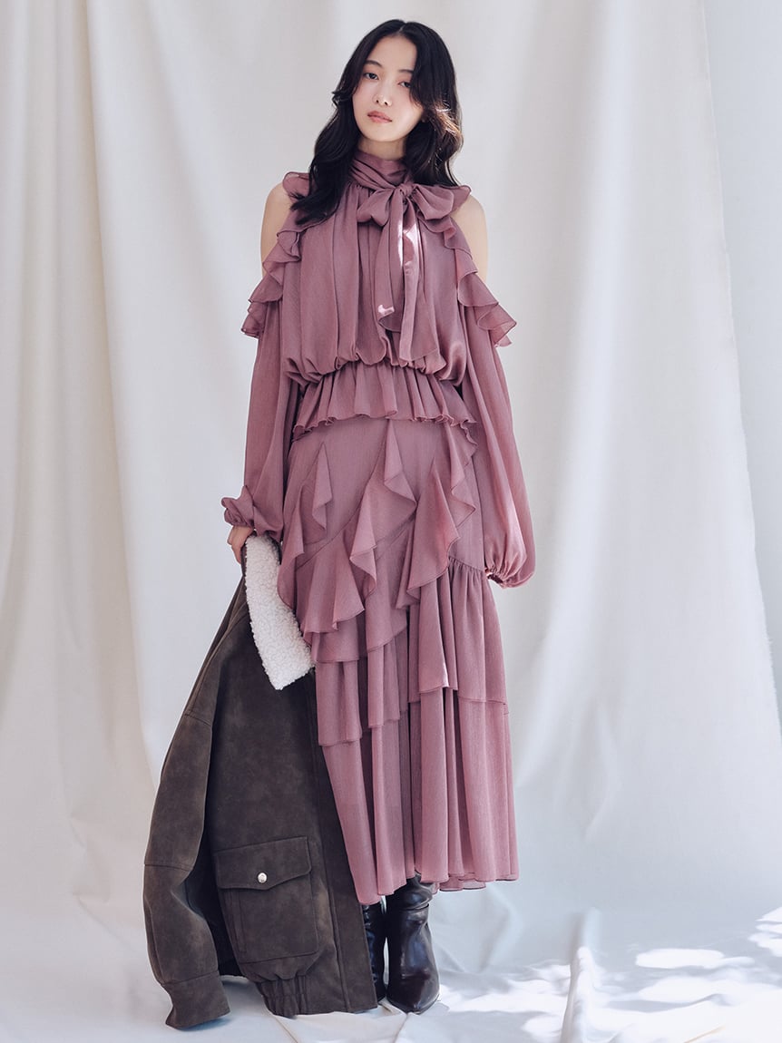 荷葉層次長裙 SWFS255034