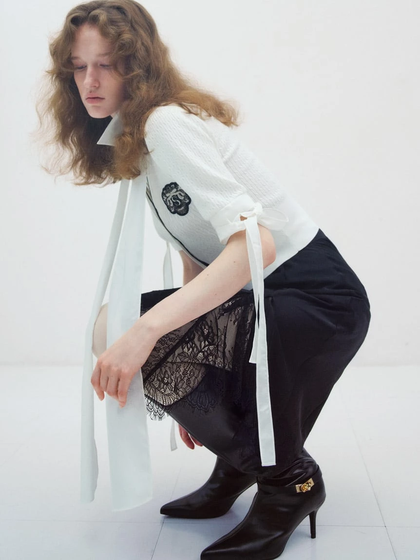 蕾絲滾邊多款式中長裙 SWFS264220