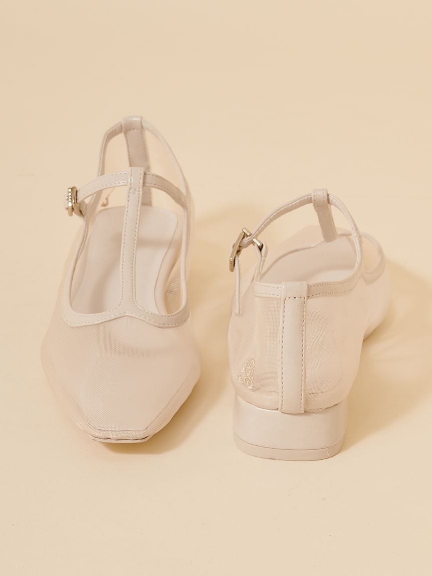 透膚低跟尖頭鞋 SWGS254622