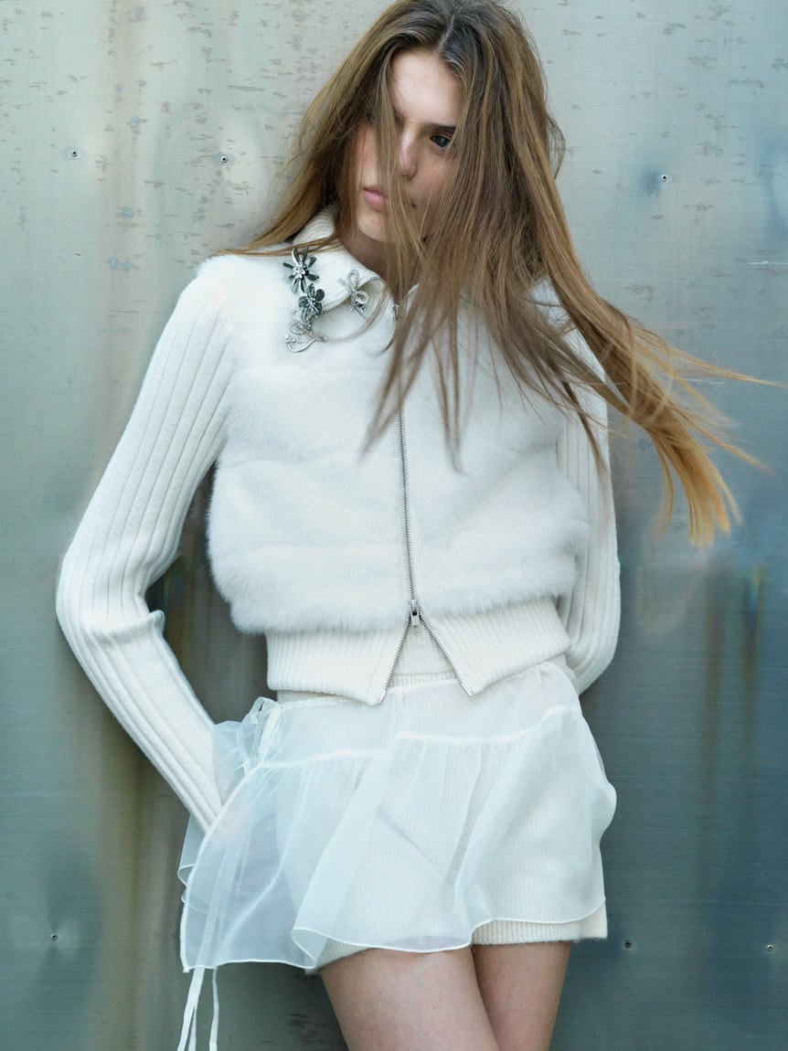 仿毛針織短版外套【姜惠元著用】SWNJ255068