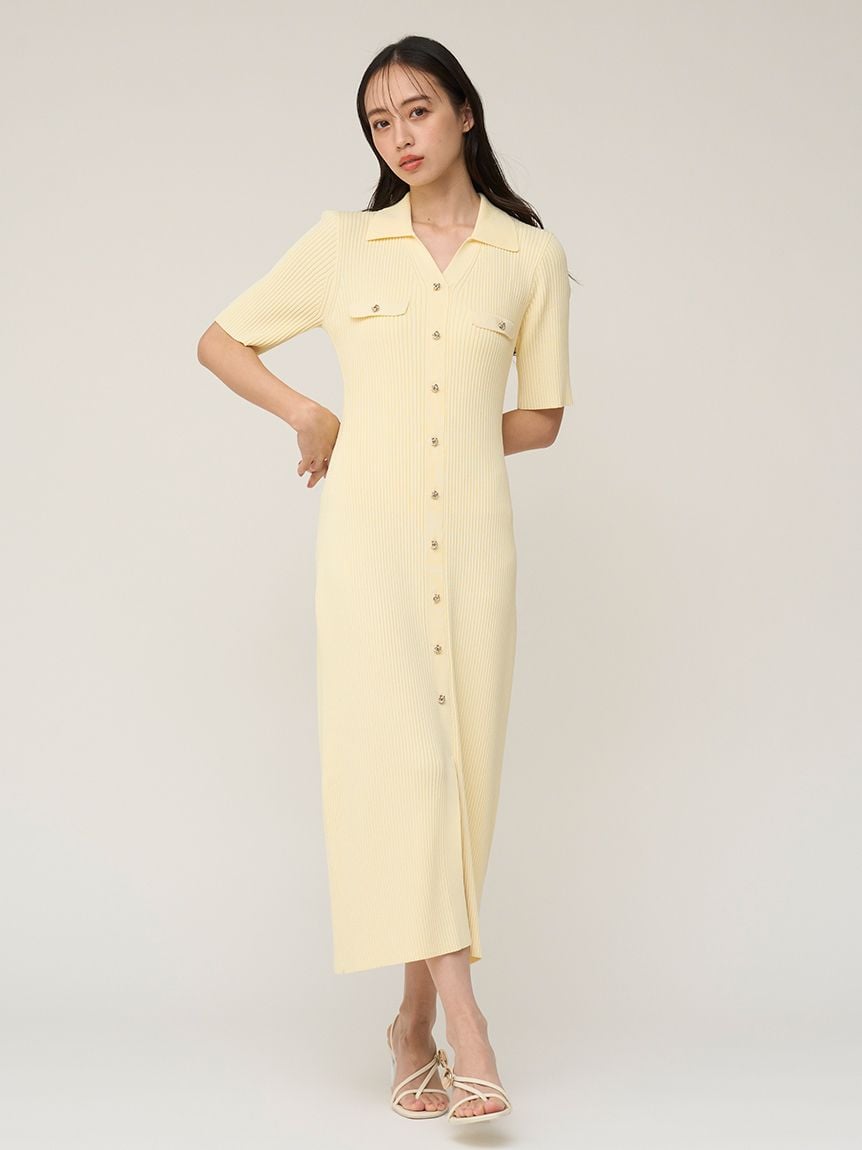 前扣針織連身裙 SWNO261158