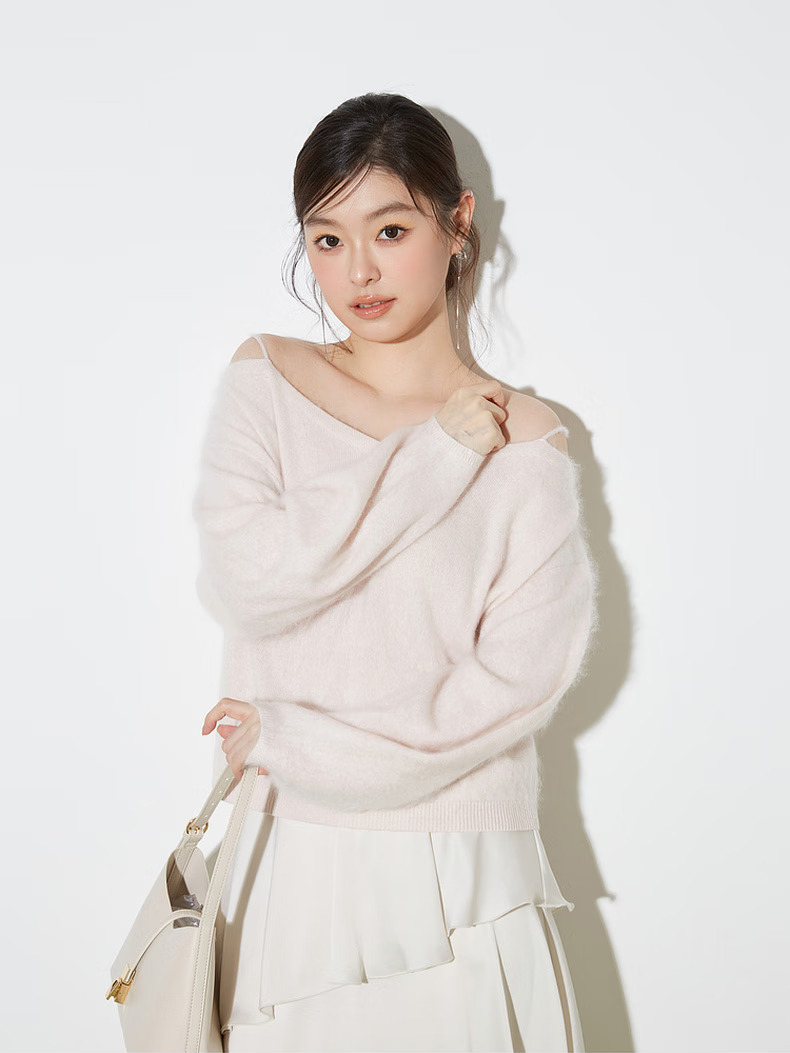 100%羊毛露肩上衣 SWNT254303